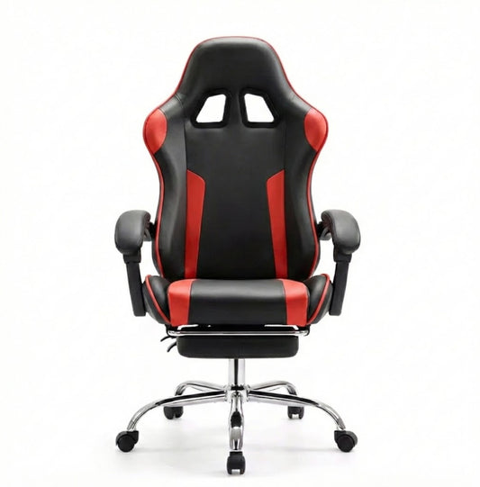 Chaise gaming ergonomique réglable en cuir