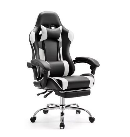 Chaise gaming ergonomique réglable en cuir