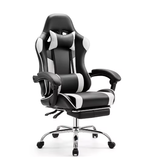 Chaise gaming ergonomique réglable en cuir
