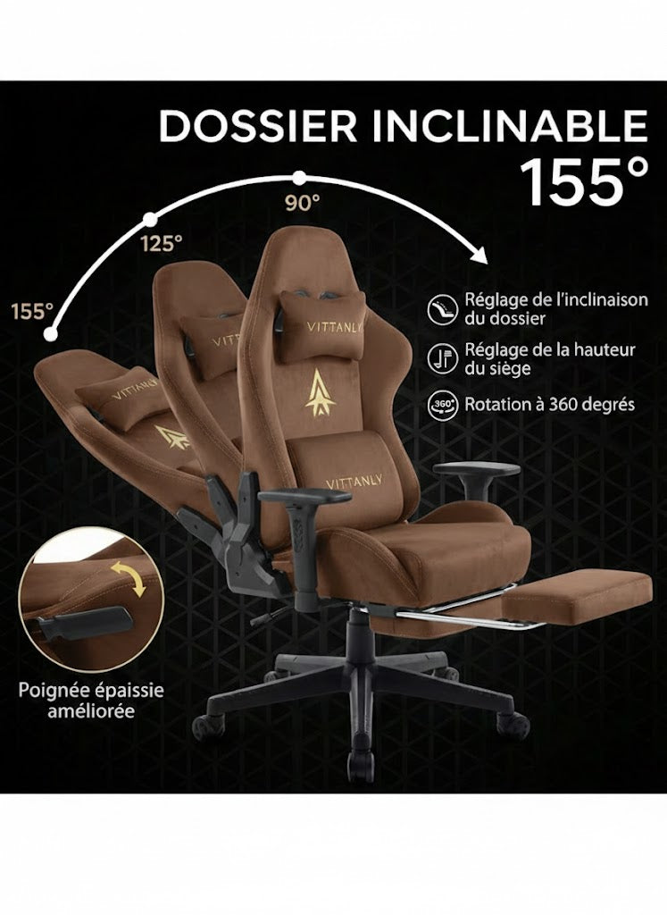 Chaise gaming Vittanly Marron