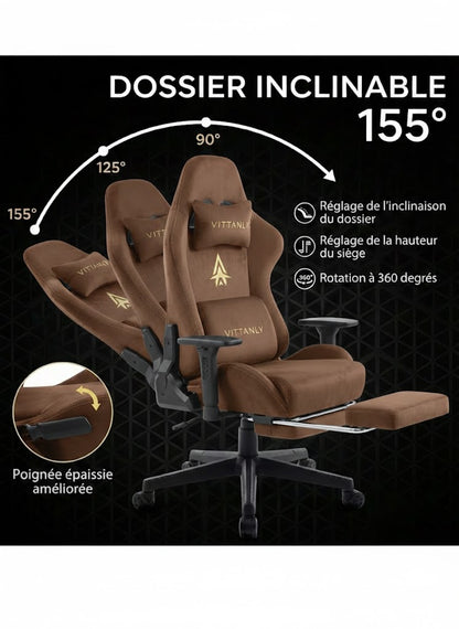 Chaise gaming Vittanly Marron