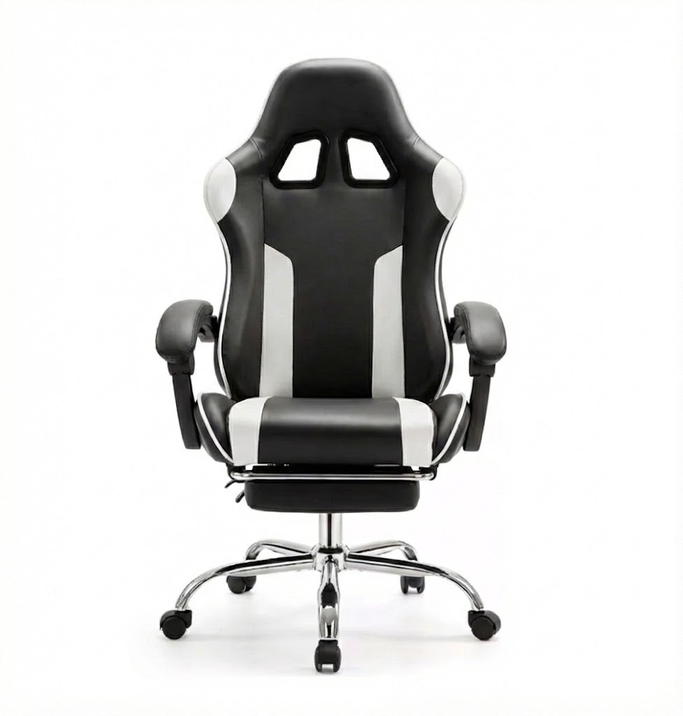 Chaise gaming ergonomique réglable en cuir