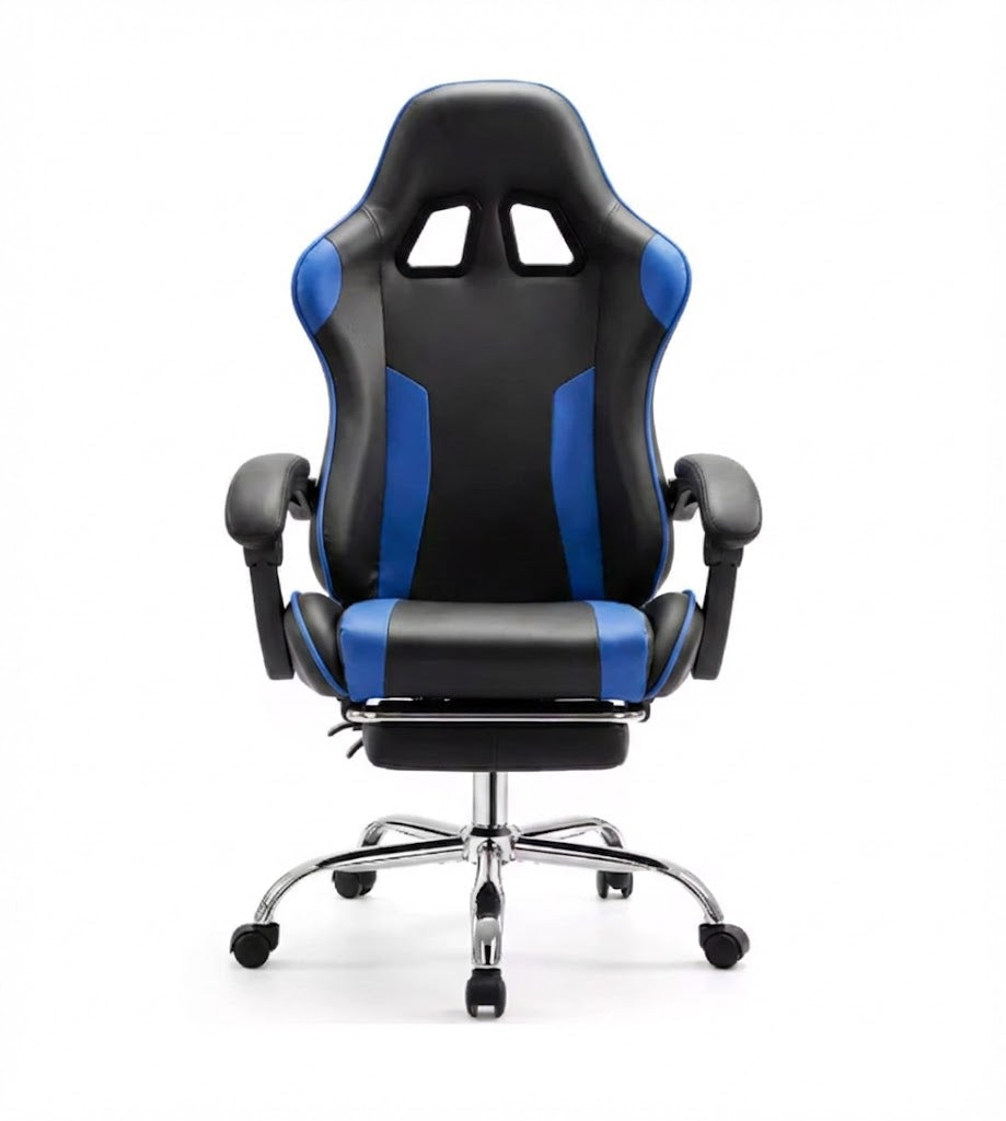 Chaise gaming ergonomique réglable en cuir