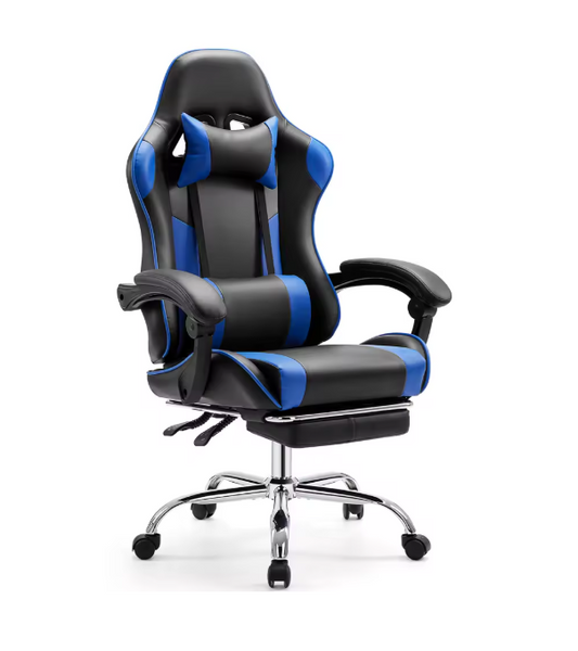 Chaise gaming ergonomique réglable en cuir
