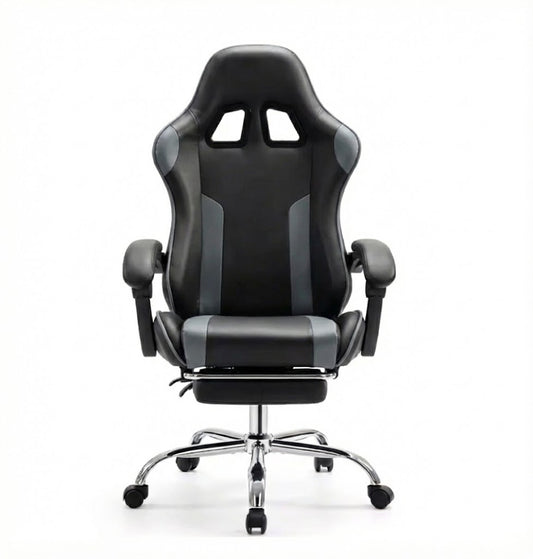 Chaise gaming ergonomique réglable en cuir