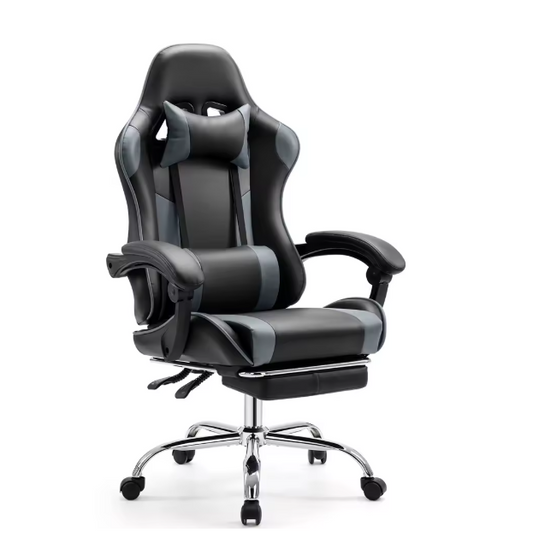 Chaise gaming ergonomique réglable en cuir