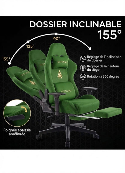 Chaise gaming Vittanly Verte